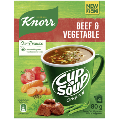 KNORR CUP-A-SOUP BEEF & VEGETABLE 4X20g