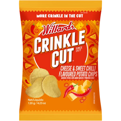 willards crinkle cut cheese & sweet chilli