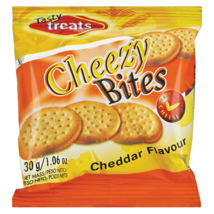 TASTY TREATS CHEEZY BITE CHEDDAR FLAVOUR 6X30G