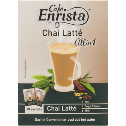 CAFE ENRISTA ALL IN 1 CHAI LATTE TEA BOX (10S)