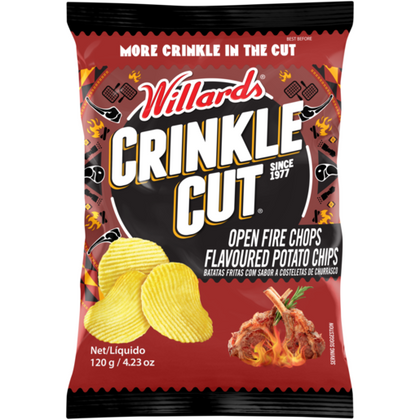 WILLARDS CRINNKLE CUT 120G OPEN FIRE CHOPS