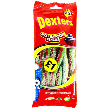 DEXTERS FIZZY RAINBOW PENCILS MIXED FRUIT 160G