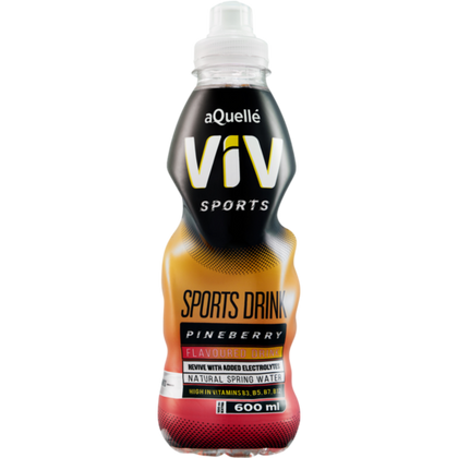 AQUELLE VIV SPORTS DRINK 600ML PINEBERRY FLAV