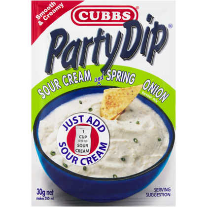 CUBBS PARTY DIP SOUR CREAM & BLACK PEPPER 30G