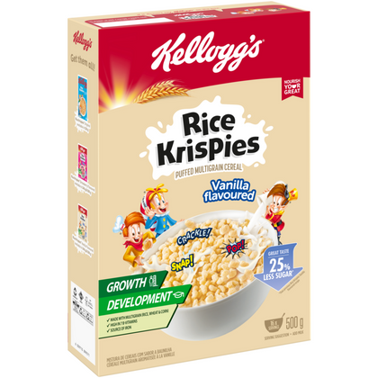KELLOGS RICE CRISPIES VANILLA 500G