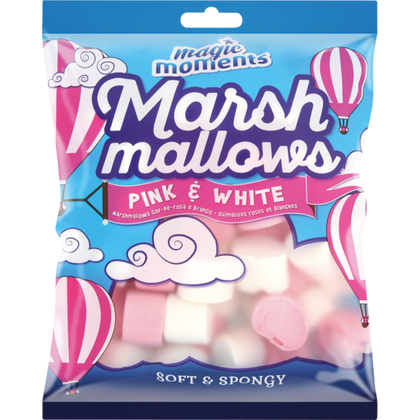 MAGIC MOMENTS MARSHMALLOW 120G PINK & WHITE