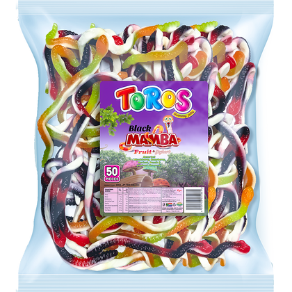 TOROS BLACK MAMBA 50s FRUIT & YOGHURT GUMMY JELLY