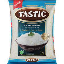 TASTIC LONG GRAIN RICE 2KG WHITE