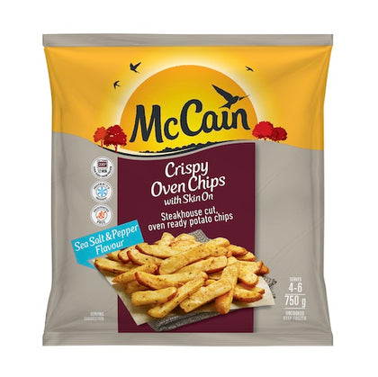 McCain Crispy Oven Chips Black Pepper and Sea Salt 750g