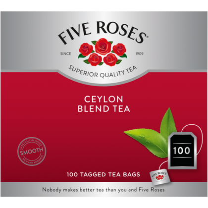 FIVE ROSES  100s TAGGED TEABAGS 250g