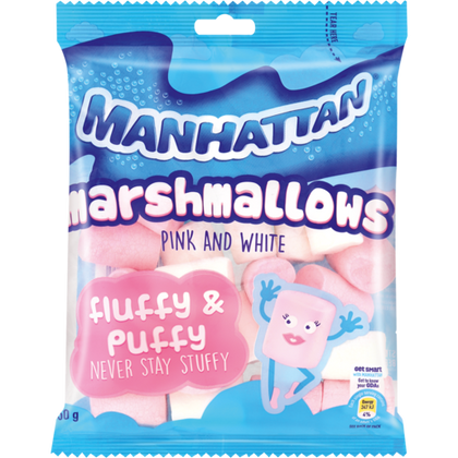 MANHATTAN PINK & WHITE MARSHMALLOWS 150G
