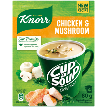 KNORR CUP-A-SOUP CHICKEN & MUSHROOM 4x20g