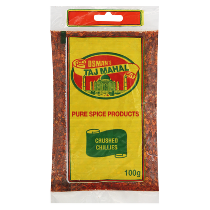 OSMAN S PURE SPICE PRODUCTS CRUSHED CHILLIES 100G