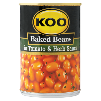 KOO BKD BEANS IN SAUCE 410G TOMATO & HERB