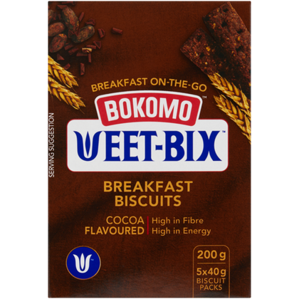 BOKOMO WEETBIX BREAKFAST BISCUITS COCOA 200G