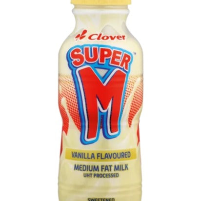 CLOVER SUPER M VANILLA MEDIUM FAT MILK SWEETENED 300ML