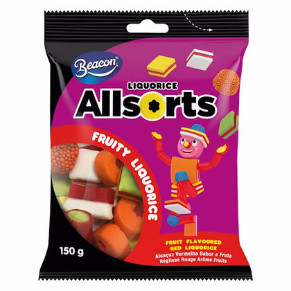 BEACON ALLSORTS FRUITY LIQUORICE 150G