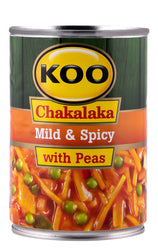 KOO CHAKALAKA 410G MILD & SPICY WITH PEAS