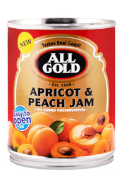 ALL GOLD JAM 450G APRICOT AND PEACH