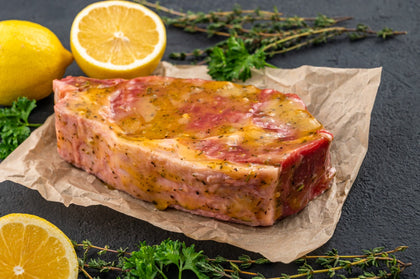 LEKKER MEAT SHOP BEEF RIB EYE STEAK (LEMON & HERB) 1KG