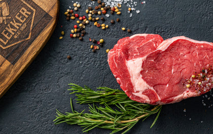 LEKKER MEAT SHOP BEEF RIB EYE (UNMARINATED) 1KG