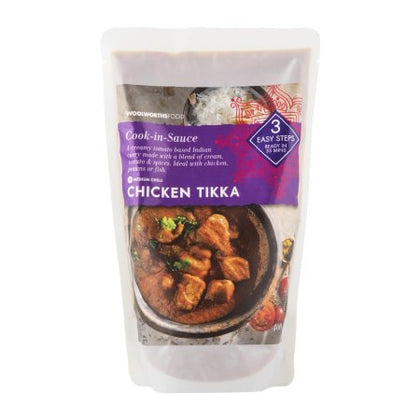 WOOLWORTHS TIKKA MASALA COOK-IN SAUCE 400G