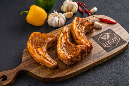 LEKKER MEAT SHOP LAMB RIB CHOPS (PERI PERI) 1KG