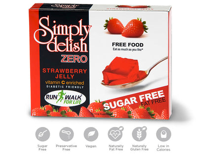 SIMPLY DELISH ZERO JELLY 8G STRAWBERRY SUGAR FREE