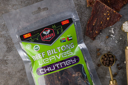 LEKKER BEEF BILTONG LEAVES CHUTNEY 250g