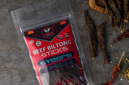 LEKKER BEEF BILTONG BITES STEERS CHILLI 250G