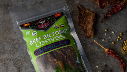 LEKKER BEEF BILTONG LEAVES (HOT CHILLI) 250g