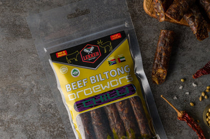 LEKKER BEEF DROEWORS (CHILLI) 80G