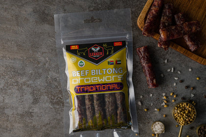 LEKKER BEEF DROEWORS BILTONG TRADITIONAL 80G