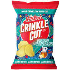 WILLARDS CRINKLE CUT SWEET VINEGAR 120G LMTED EDTI