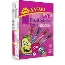 SAFARI 10 FRUIT STICKS 250G BERRY