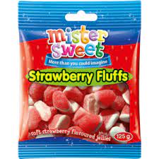 MISTER SWEET STRAWBERRY FLUFFS 125G