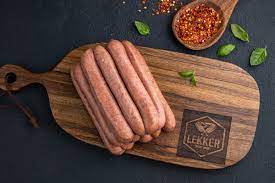 LEKKER MEAT SHOP BEEF SAUSAGE SWEET CHILLI 1KG