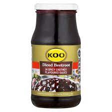 KOO DICED BEETROOT IN SPICY CHUTNEY SAUCE 525G