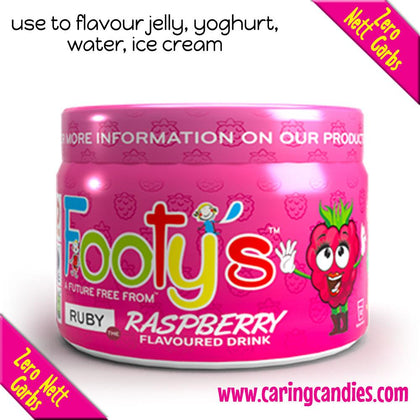 FOOTY S COOL DRINK POWDER 170G RASPBERRY