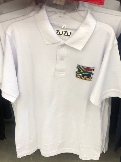 ZUZU BRAND POLO - White Polo - Flag