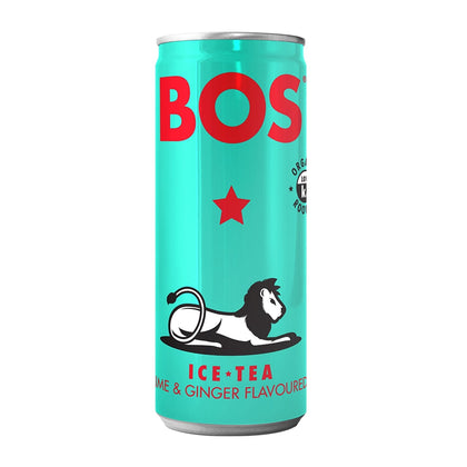 BOS ICE TEA 330ML LIME & GINGER