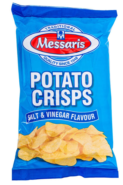 MESSARIS POTATO CRISPS SALT & VINEGAR FLAV 125G