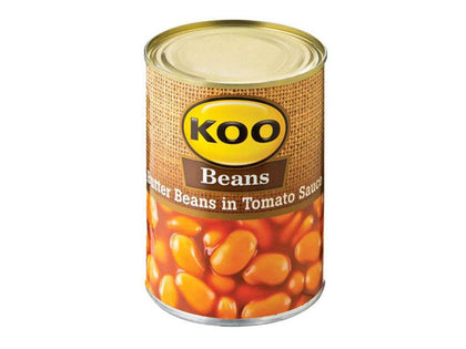 KOO BUTTER BEANS 410G TOMATO SAUCE